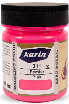 Karin Ezilmiş Ebru Boyası 105ml 311 Pembe