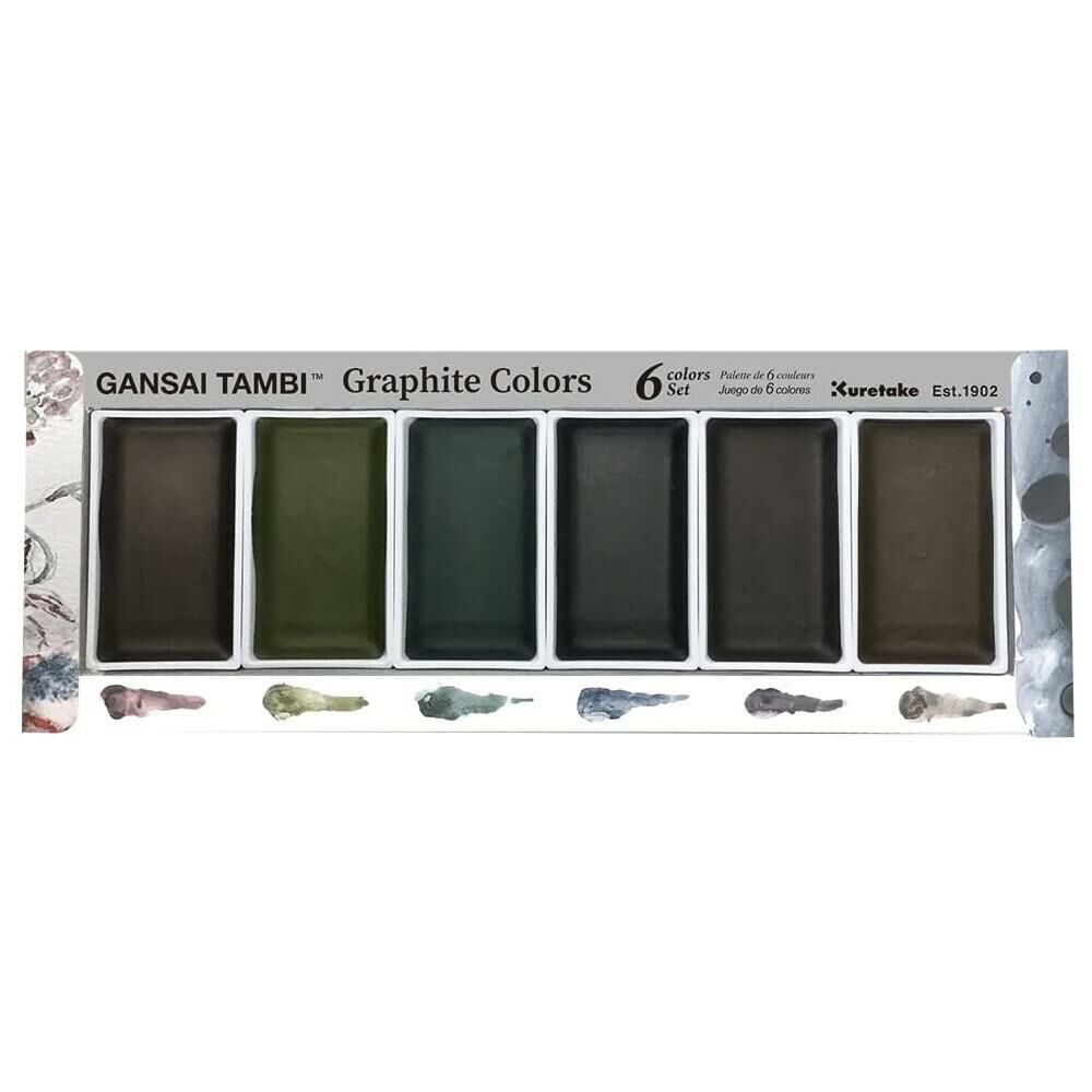 Zig Gansai Tambi Graphite Colors Sulu Boya Seti 6 Renk