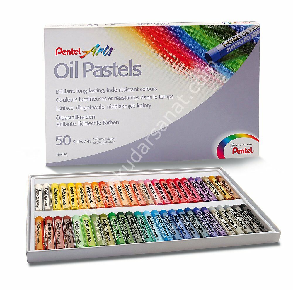 Pentel Arts Yağlı Pastel 50 Renk