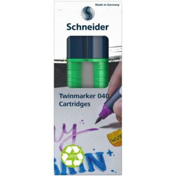 Schneider Paint-It 040 Twin Markör Kartuşu 2 li Orman Yeşili