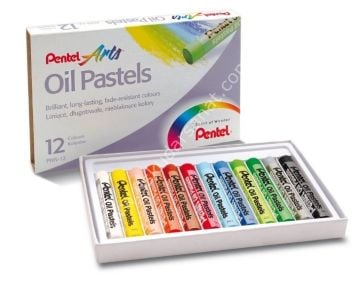 Pentel Arts Yağlı Pastel 12 Renk