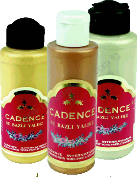 Cadence Su Bazlı Yaldız Boya 120ml 109 Simli Altın