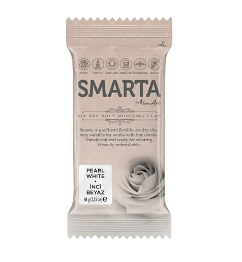 Smarta Hava ile kuruyan Yumuşak Model Hamuru 60gr Metalik İNCİ BEYAZI 29