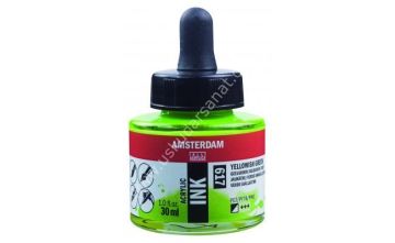 Amsterdam Sıvı Akrilik Mürekkep 30ml 617 Yellowish Green