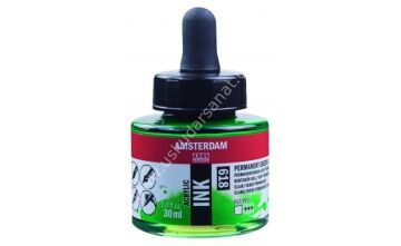 Amsterdam Sıvı Akrilik Mürekkep 30ml 618 Permanent Green Light