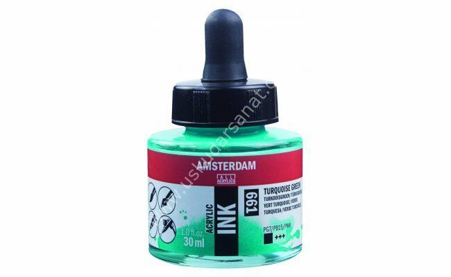 Amsterdam Sıvı Akrilik Mürekkep 30ml 661 Turquoise Green