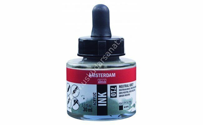 Amsterdam Sıvı Akrilik Mürekkep 30ml 710 Neutral Grey