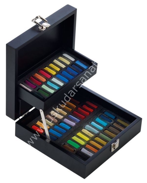 Sennelier soft pastel tahta kutu 60 renk yarım boy 132271