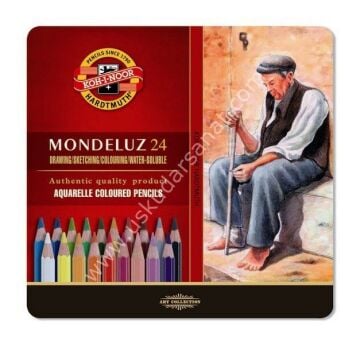 Kohinoor Mondeluz Aquarell Boya Kalemi 24 Renk Klasik Metal Kutu