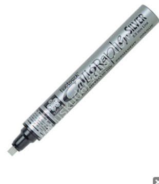 Sakura Pen-touch Kaligrafi Kalemi 5mm Permanent Gümüş