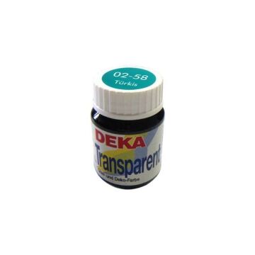 Deka Transparent Cam Boyası 25ml Cam Şişe 02-58 Turquoise