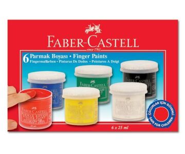 Faber-Castell Parmak Boyası 6 Renk 6x25ml