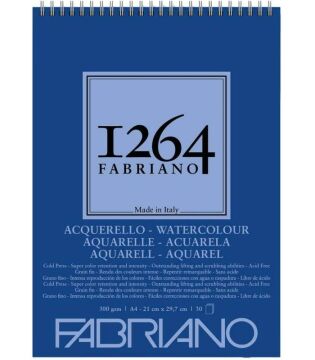 Fabriano 1264 Suluboya Defteri Spiralli 300 gr. 20 Yp. A4