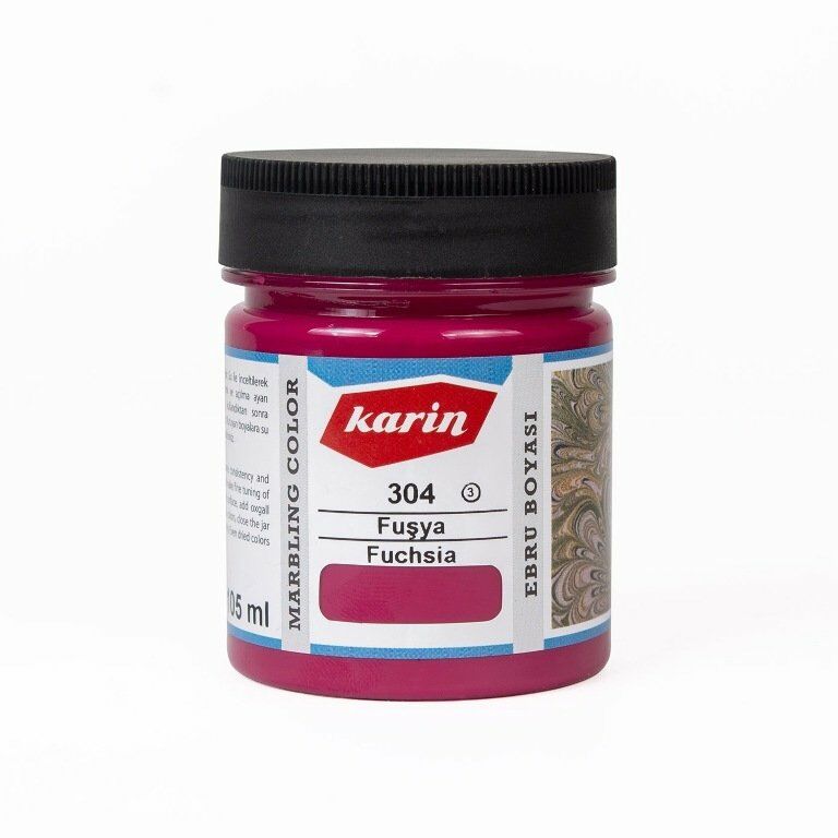 Karin Ezilmiş Ebru Boyası 105ml 304 Fuşya