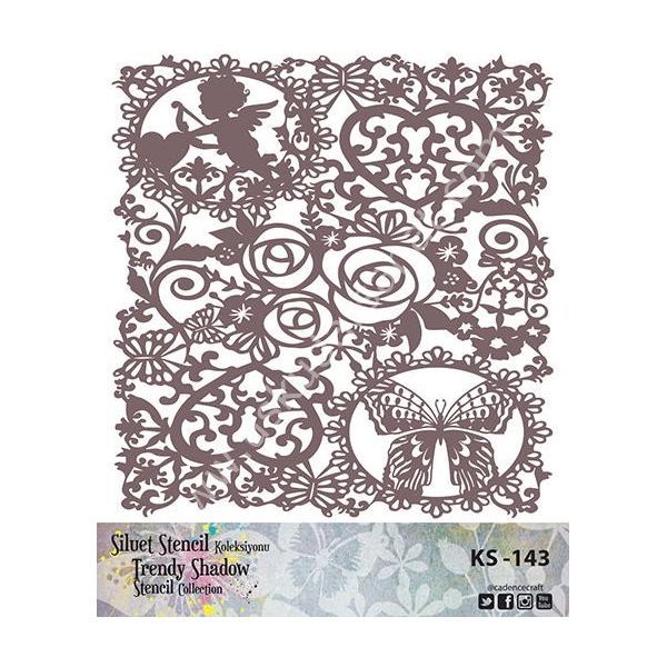 Cadence Siluet Trendy Shadow Stencil KS-143