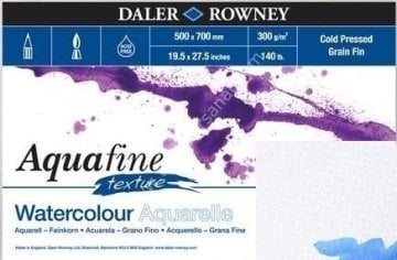 Daler Rowney Aquafine Texture Suluboya Kağıdı 300gr 50x70cm 10'lu Paket