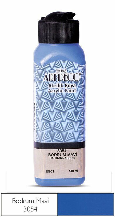 Artdeco Yeni Formül Akrilik Boya 140 ml 3054 Bodrum Mavi