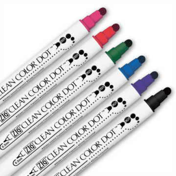 Zig Clean Color Dot Çift Taraflı  6 lı set