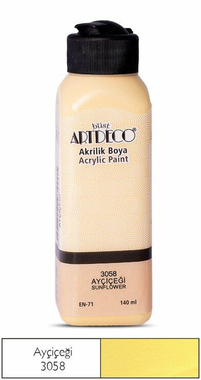 Artdeco Yeni Formül Akrilik Boya 140 ml 3058 Ayçiçeği