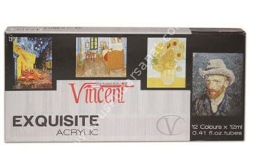 Vincent Exquisite Akrilik Boya 12x12ml 12 Renk