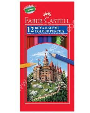 Faber Castell 12 Renk Tam Boy Kurubuya Kalem Seti