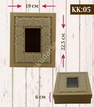 Kabartmalı Boyanabilir Karton Kutu KK-05