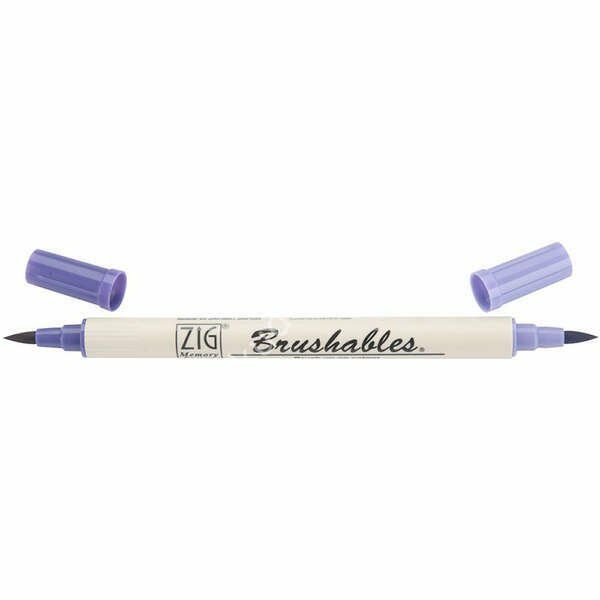 Zig Brushables 2 Renk Tonu Fırça Uçlu Marker Kalem 080 Pure Violet