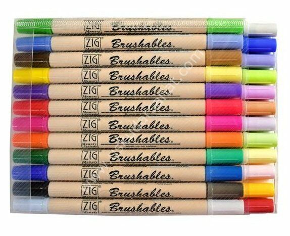 Zig Brushables 2 Renk Tonu Fırça Uçlu Marker Kalem 24 RENK SET