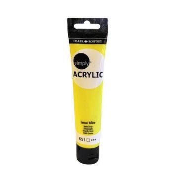 Daler Rowney Simply Acrylic Tüp 75 ml 651 Lemon Yellow