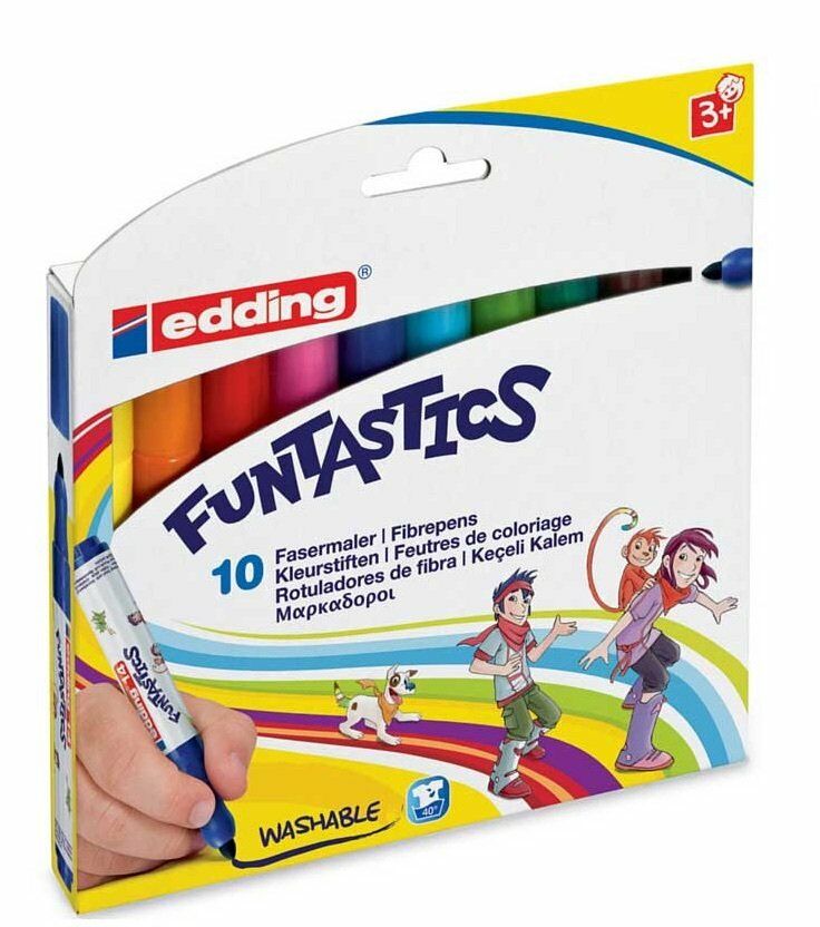 Edding Funtastics Keçeli Kalem 10 Renk Kalın Uçlu