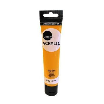 Daler Rowney Simply Acrylic Tüp 75 ml 618 Deep Yellow