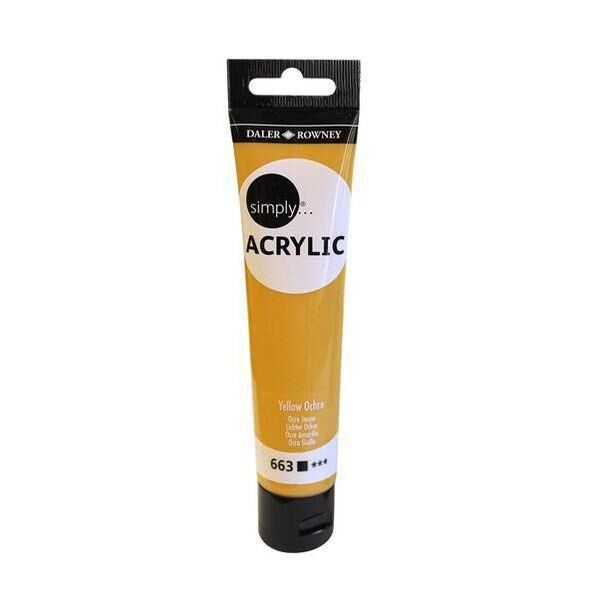 Daler Rowney Simply Acrylic Tüp 75 ml 663 Yellow Ochre