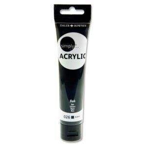 Daler Rowney Simply Acrylic Tüp 75 ml 026 Black