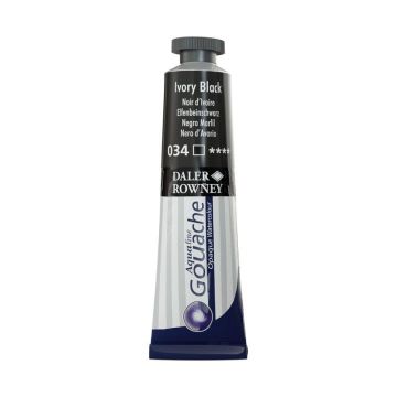 Daler Rowney Aquafine Guaj Boya Tüp 15ml Ivory Black 034