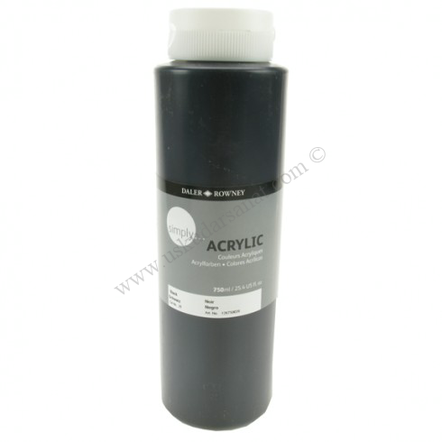 Daler Rowney Simply Akrilik Boya 750ml Black