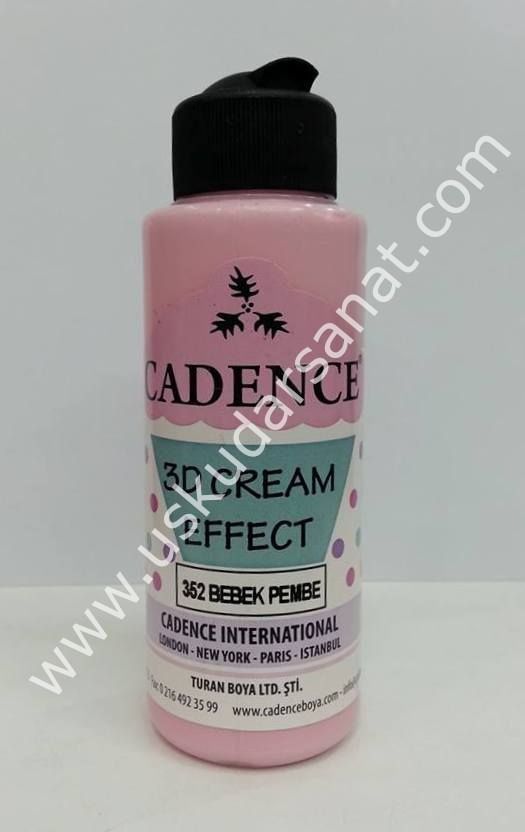 Cadence 3D Cream Effect Boya 250ml 352 Bebek Pembe