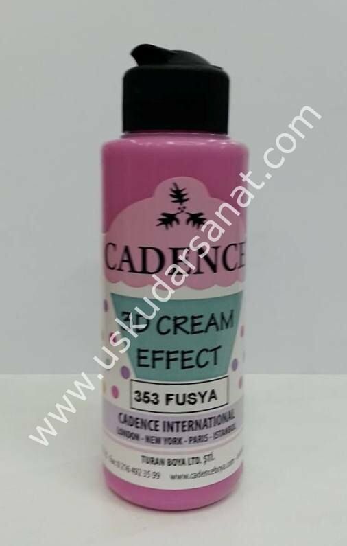 Cadence 3D Cream Effect Boya 250ml 353 Fuşya