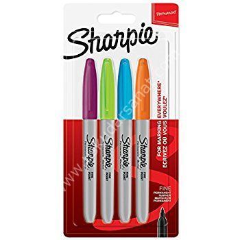 Sharpie Permanent Fine Markör 4'lü Set Canlı Renkler