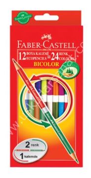 Faber Castell Bicolor 24 Renk Çift Taraflı Kullanım