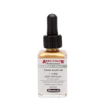 Schmincke Aerocolor Professional Akrilik 28ml şişe 915 Metallic Bril. Gold