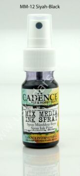 Cadence Mix Media Sprey Boya 25ml MM12 Siyah