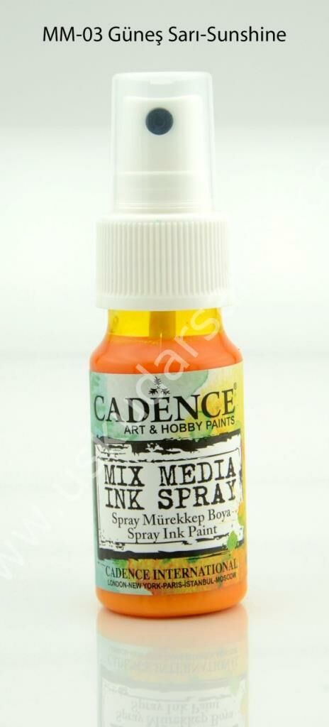 Cadence Mix Media Sprey Boya 25ml MM03 Güneş Sarı
