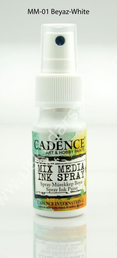 Cadence Mix Media Sprey Boya 25ml MM01 Beyaz