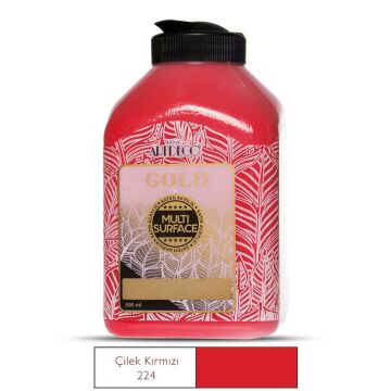 Artdeco Gold Multi Surface Akrilik Boya 500ml 224 Çilek Kırmızı