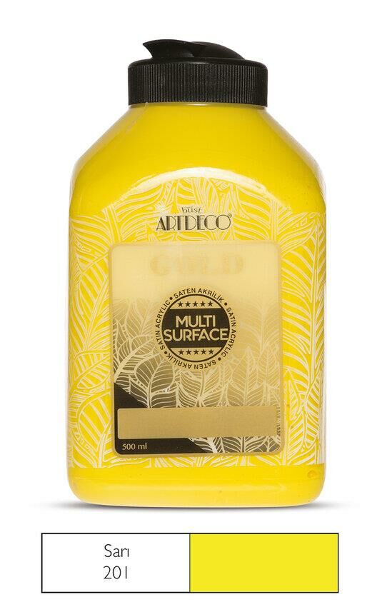 Artdeco Gold Multi Surface Akrilik Boya 500ml 201 Sarı