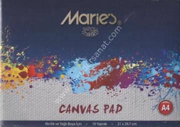 Maries Akrilik ve Yağlı Boya için Canvas Pad 10 Yaprak A4