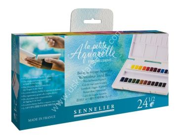 Sennelier  La Petite Suluboya Yarım Tablet 24 Renk