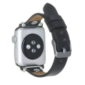 Bouletta Apple Watch Uyumlu Deri Kordon 38-40-41mm ST RST1 Siyah