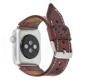 Bouletta Apple Watch Uyumlu Deri Kordon 42-44-45mm SM25 Bordo