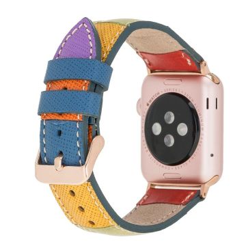 Bouletta Apple Watch Uyumlu Deri Kordon 42-44-45mm Gökkuşağı